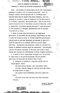 Une page du document déclassifié de l'opération Northwoods